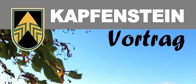 Ein Plakat für einen Vortrag über Angststörungen bei Kindern. Der Vortrag ist für Mittwoch, den 13. Mai 2026, um 19:00 Uhr im Gemeindezentrum Kapfenstein geplant. Der Titel lautet 'Angststörung - raus aus der Angstspirale.'