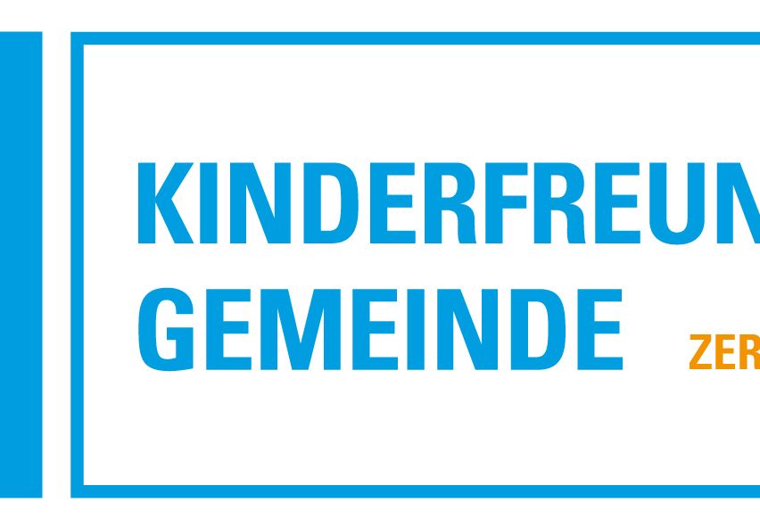 A blue border surrounds a white background with two blue texts. The top text reads 'KINDERFREUDE' and the bottom text reads 'GEMEINDE'. Below it, the letter 'Z' is in yellow.