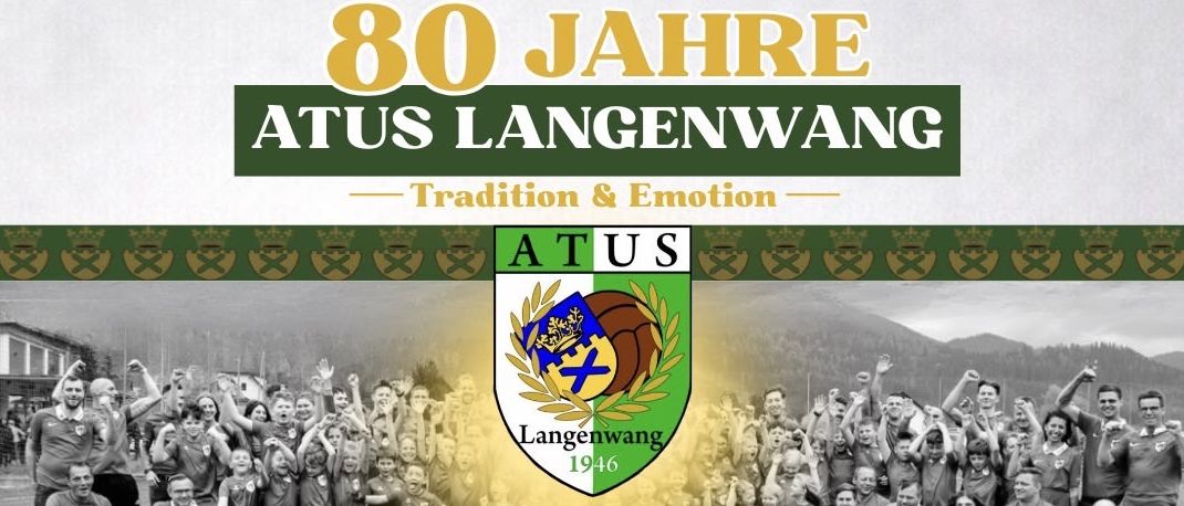 Jubiläumsfeier bei ATUS Langenwang am 4. Juli 2026 ab 18:00 Uhr. Aktivitäten umfassen eine Fackelparade mit ATUS, gefolgt von 'Die Pagger Buam'. Tickets erhältlich bei Spielen oder im 'Stüberl VVK 15C'. Am nächsten Tag, 11. Juli 2026 ab 11:00 Uhr, mit Früh- und Dämmershoppen, 7-Meter-Turner, Feuerwehr-Drehleiter mit Korb, Foodtruck und Plateaushow. Freier Eintritt.