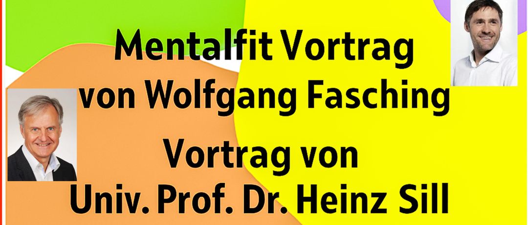 Ein Plakat, das eine Veranstaltung am 15.11.25 um 15 Uhr im Kultursaal Prebensdorf ankündigt. Zu den Rednern gehören Wolfgang Fasching, Univ. Prof. Dr. Heinz Sill und ein Vortrag Erste Hilfe bei Kindern vom Roten Kreuz. Auch musikalische Unterhaltung ist versprochen.