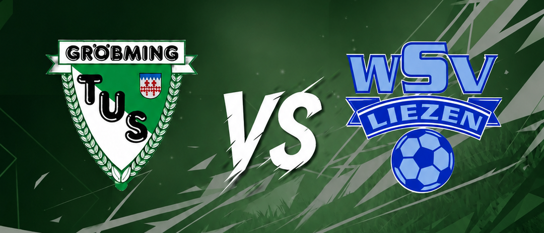 Plakat für die 2. Runde des steirischen Cups mit Gröbming gegen WSV Liezen, Datum und Uhrzeit angegeben.