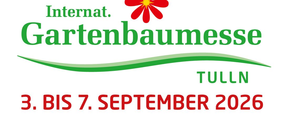 Logo für den Internationalen Gartenbauer-Tag mit einer roten Blume und dem Datum 7. September.
