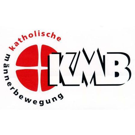Logo der katholischen Bewegung mit einem roten Kreuz im Kreis und den Buchstaben KMB in Schwarz.