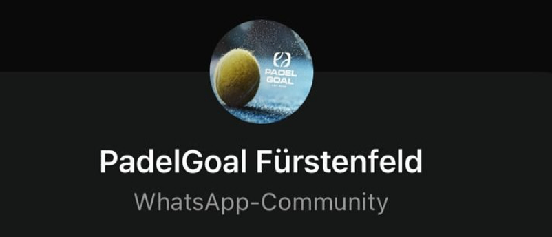 Der QR-Code für die PadelGoal Fürstenfeld WhatsApp-Community ist privat. Das Teilen kann anderen erlauben, beizutreten.