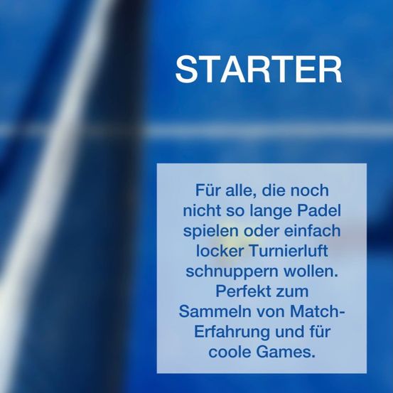 Ein Starter-Padelschläger für diejenigen, die noch nicht lange gespielt haben oder einen lockeren Turnierschlager wollen. Perfekt zum Sammeln von Match-Erfahrungen und für coole Spiele.