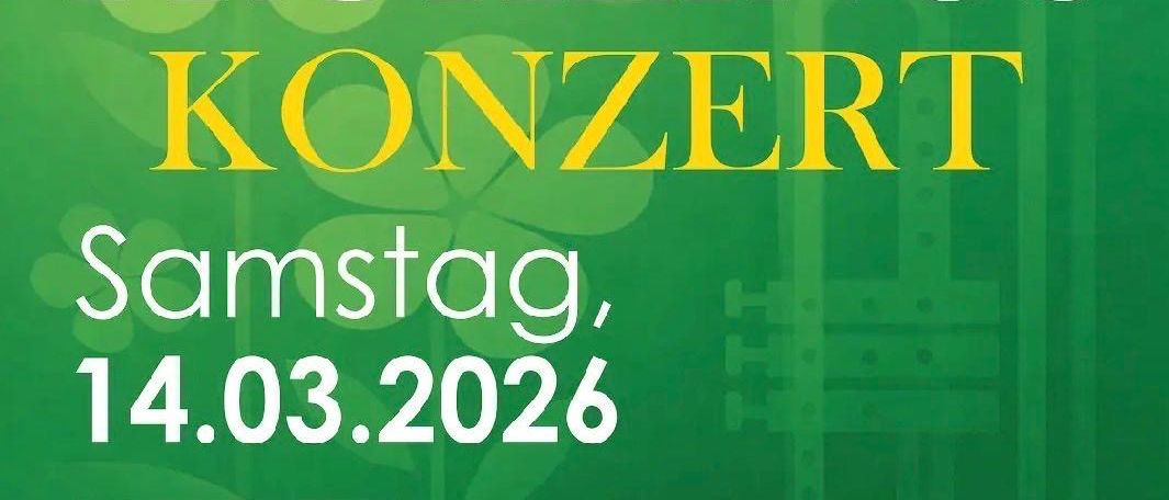 Ein Plakat für ein Frühlingskonzert am 14.03.2026 mit Helena Tilp. Der Eintritt beginnt um 18:30 Uhr und das Konzert startet um 19:30 Uhr. Der Veranstaltungsort ist Turnsaal VS/NMS Stubenberg.
