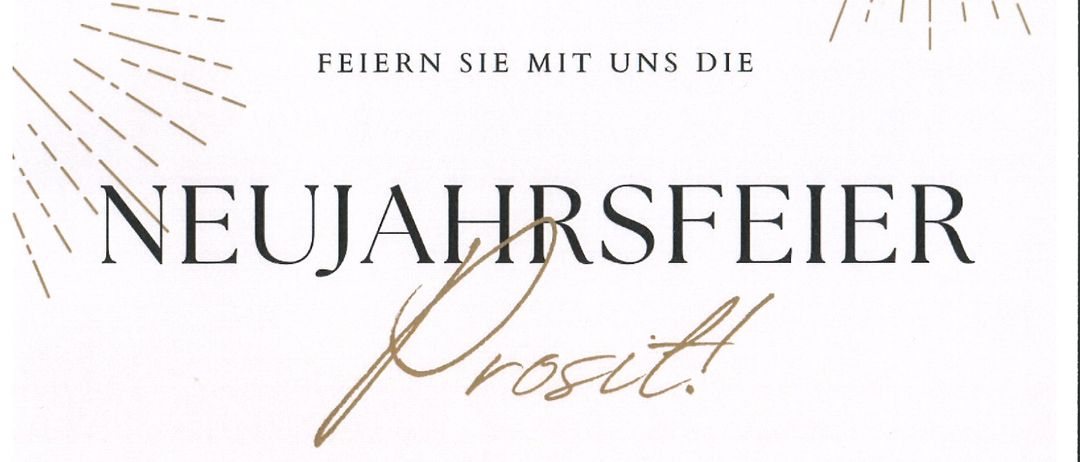 Silvesterfeier bei Prosit. Datum: 31. Dezember, Zeit: 18 Uhr. Adresse: Hauptstraße 10, Mörbisch am See. Spezielles Silvestermenü erhältlich.