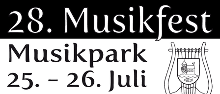 Musikpark-Veranstaltung vom 25. bis 26. Juli. Samstag um 17 Uhr, Eröffnung durch den MV Millendorf, gefolgt von Kaffee, Küche, Schnitzel und Grill. Um 18 Uhr unterhalten die Morbischer Vereine die Gäste. Um 20 Uhr Unterhaltungsmusik mit Manfred & Joe.