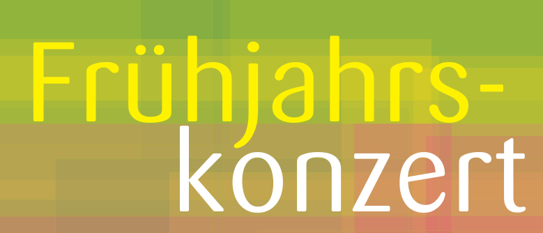Werbeposter für das 'Frühljahrs-Konzert' im Mehrzwecksaal MS Friedberg. Termine: Sa. 07.03.2026, 19:30 und So. 08.03.2026, 17:00. Eintritt: 10 Euro, Kinder bis 14 Jahre frei. Erhältlich bei Stadtkapelle Friedberg, Trafik Gressbauer, Stadtgemeinde und Friedberger Banken.