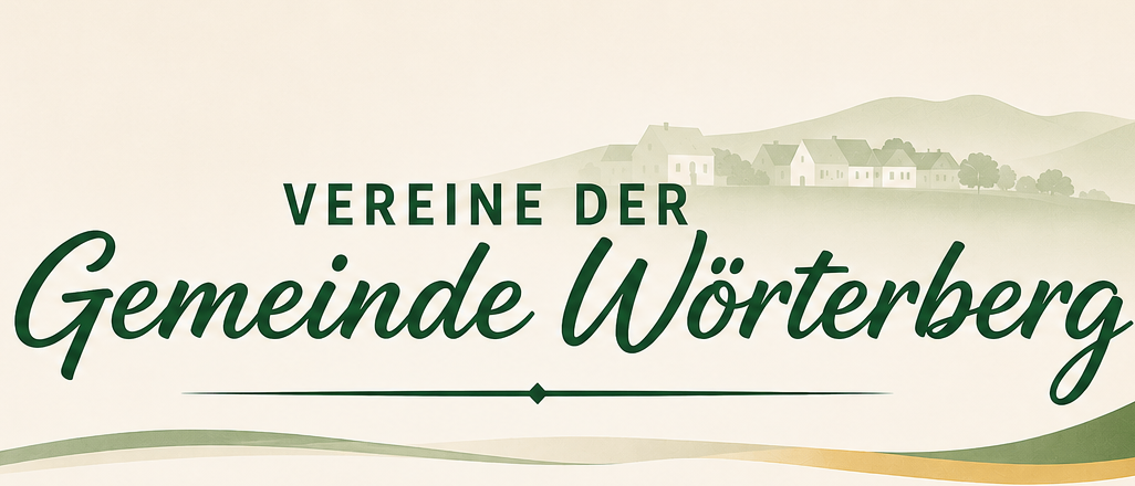 Das Bild zeigt ein Plakat der Gemeindeclubs mit verschiedenen Symbolen und Beschriftungen, einschließlich eines Reitclubs, Jugendclubs und eines Pferderennclubs. Es ist in einem grünen und gelben Farbschema gestaltet.
