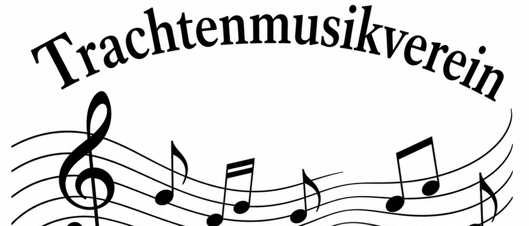 Das Logo des Wörtenberg Trachtenumsikvereins zeigt Noten und eine dekorative Schlaufe. Der Text 'Wörtenberg' befindet sich unter den Noten.