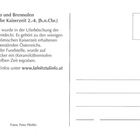 Postkarte_Gmde Wörterberg_Ausgrabung Römerzeit_Hinterseite_Beschreibung