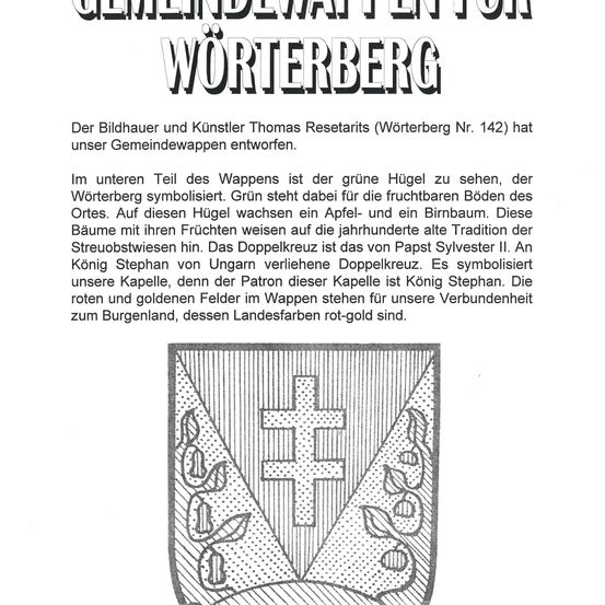 Beschreibung Gemeindewappen Wörterberg_Archiv Gmde