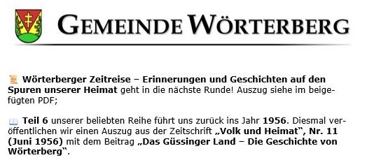 Info zu 6. Teil Wörterberger Zeitreise-Geschichte Wörterberg