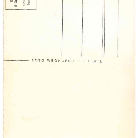 Postkarte Rückseite _Kapelle St. Stephan_Schule und Feuerwehrhaus © Gemeindearchiv-Wörterberg 