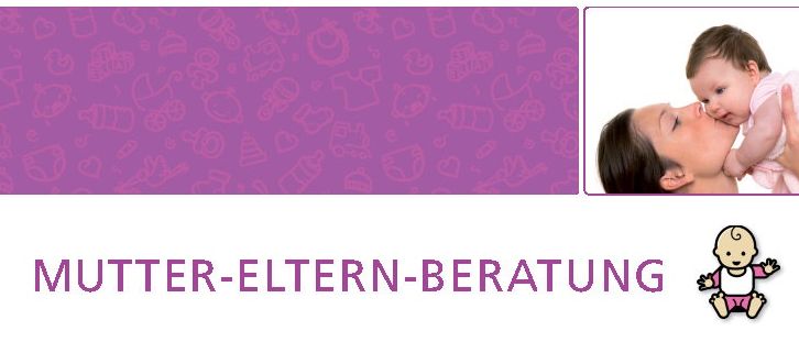 Ein Plakat für Mutter-Eltern-Beratung in Raasdorf, das monatliche Termine für 2026 anzeigt, mit einem Baby-Icon. Der Zeitplan listet Termine im Januar, Februar, März, April, Mai, Juni, Juli, August, September, Oktober, November und Dezember auf.