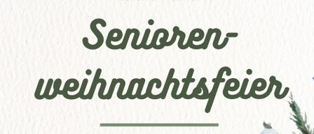 Die Gemeinde Raasdorf lädt alle jungen gebliebebenen Raasdorferinnen und Raasdorfer recht herzlich zur Seniorenweihnachtsfeier ein. Mit kulinarischen Köstlichkeiten, Musik und Lesungen. Der Termin ist der 20. Dezember um 14:30 Uhr im Kulturhaus Raasdorf.