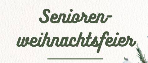 Die Gemeinde Raasdorf lädt alle jungen gebliebebenen Raasdorferinnen und Raasdorfer recht herzlich zur Seniorenweihnachtsfeier ein. Mit kulinarischen Köstlichkeiten, Musik und Lesungen. Der Termin ist der 20. Dezember um 14:30 Uhr im Kulturhaus Raasdorf.