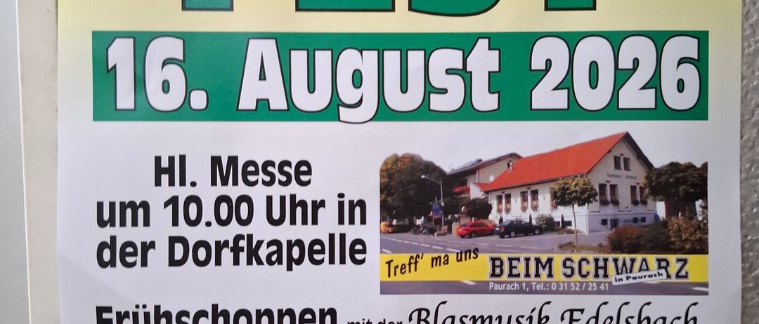 Poster for a music event featuring Markus Krois, a musician known from radio and TV, playing the accordion. The event is on August 16, 2026, starting at 10:00 AM.
