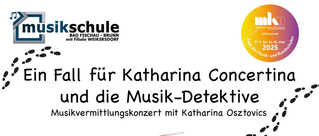 Ein Musikvermittlungskonzert mit Katharina Osztovcs, mit verschiedenen Musikinstrumenten, ist für Samstag, 10. Mai, um 10 Uhr in Aula VS Bad Fischau-Brunn geplant.