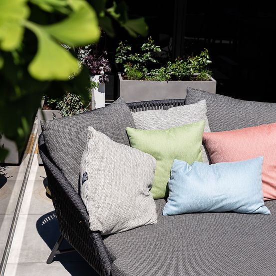 Bild enthält, Cushion, Home Decor, Couch, Furniture, Pillow, Plant