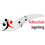 Ein Logo mit einem stilisierten Musiknoten mit einer Personensilhouette und dem Text 'Volksschule Jagerberg' in Rot.