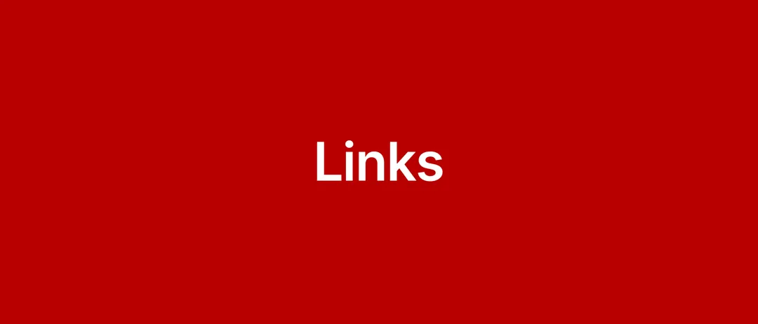 Ein roter Hintergrund mit dem Wort 'Links' in Weiß, zentriert.