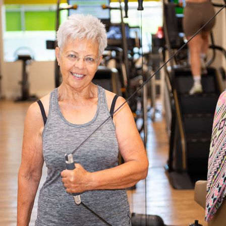 Bild enthält, Person, Shoe, Adult, Female, Woman, Glasses, Fitness, Gym, Working Out, Face