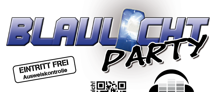 Black Party Plakat mit freiem Eintritt, QR-Code, DJ Nik und dem Veranstaltungsdatum vom 5. September im Kobersdorer Feuerwehrhaus.