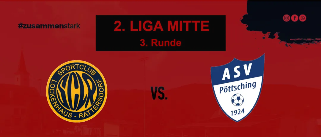Ein Fußballspiel zwischen SC Potsdam und ASV Rattersdorf am 15. August 2025 im Sportplatz Ratter. Das U23-Spiel beginnt um 15:30 Uhr und das KM-Spiel um 17:30 Uhr.