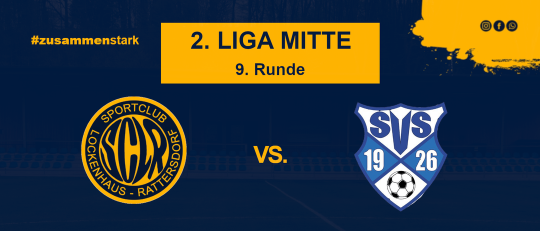 2. Liga Mitte, 9. Runde Spiel zwischen Sportclub Lockenhaus-Rattersdorf und SVS am 27. September 2025. U23 Spiel um 16:00, KM Spiel um 18:00 in Naturparkarena Lockenhaus.