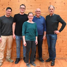 von links nach rechts: Albert Rauch, Emanuel Schaller-Tomaselli, Gabriele Wilhelmer, Hannes Rauch, Eduard Mathies