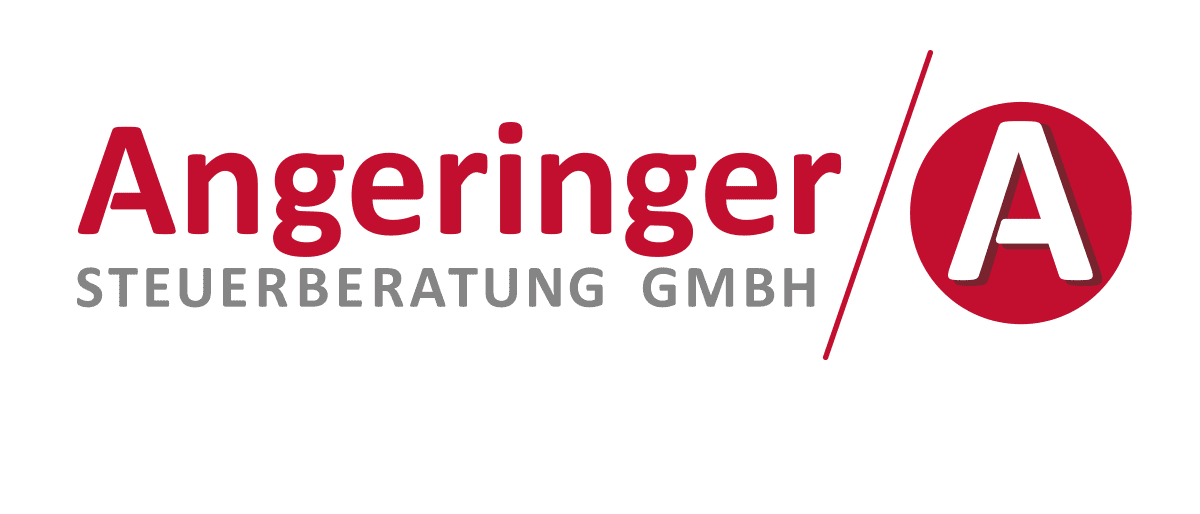 Das Bild zeigt das rote Logo für 'ngeringer Beratung GmbH', mit einem roten Schrägstrich und einem weißen 'A' in einem Kreis auf der rechten Seite.