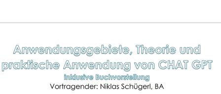 Entdecken Sie die faszinierende Welt der Künstlichen Intelligenz im Vortrag. Erkunden Sie die Anwendungsgebiete von Chat GPT - Theorie und praktische Anwendung. Lernen Sie moderne KI-Systeme kennen. Verstehen Sie, wie Chat GPT funktioniert, seine technologischen Prinzipien und die Auswirkungen auf Arbeit und Leben.