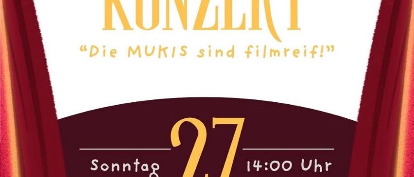 Plakat für Muki Konzert Veranstaltung am 27. September 2026 um 14:00 Uhr in Niederneukirchen. Der Text ist auf Deutsch.