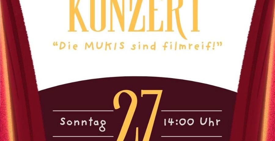 Plakat für Muki Konzert Veranstaltung am 27. September 2026 um 14:00 Uhr in Niederneukirchen. Der Text ist auf Deutsch.