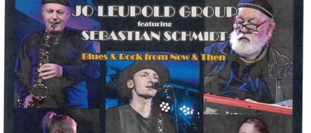 Poster für Jo Leopold Group mit Sebastian Schmidt. Vier Musiker spielen Blues und Rock. Veranstaltung im Golf am Semmering am 26. Juni 2026, Beginn 19:00 Uhr.