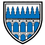 Semmering-Logo. Ein Schild mit blauem Hintergrund, das sieben blaue Kiefern und eine Reihe blauer Bögen darunter zeigt.