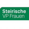 Logo für Steirische VP Frauen, eine politische Organisation, mit einem grünen und weißen Farbschema und einem weißen Löwenemblem.