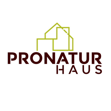 Pronatur Haus logo featuring a brown house design with green outline on a white background.