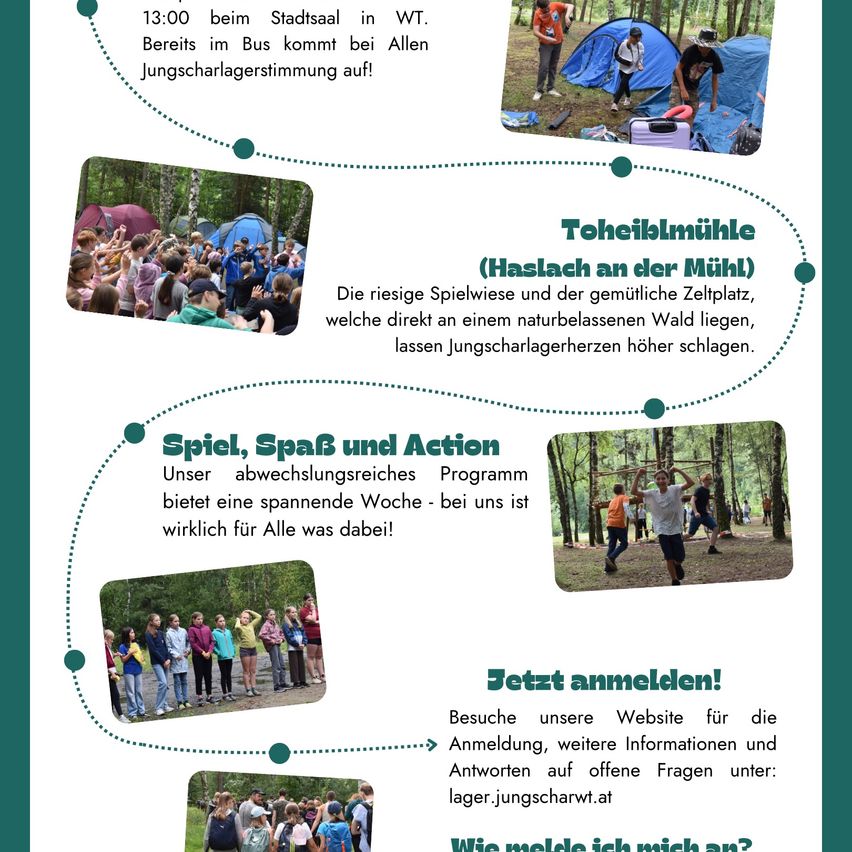 The large playground and the cozy campsite, directly on a natural forest, make youth camp hearts beat faster. Our varied program offers a week of fun - there is something for everyone! Register now!