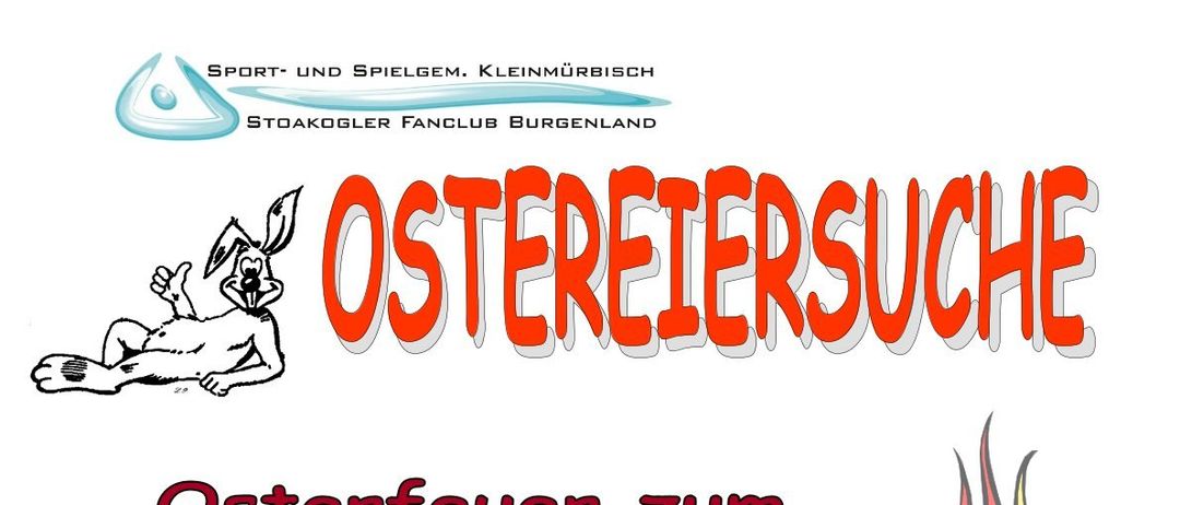 Am Karsamstag, 4. April 2026, um 14:30 Uhr, gibt es ein Osterfeuer zum Wurstel-/Speck-Grillen (für Kinder gratis) auf dem Spielplatz in „Graben“ in Kleinmürbisch.