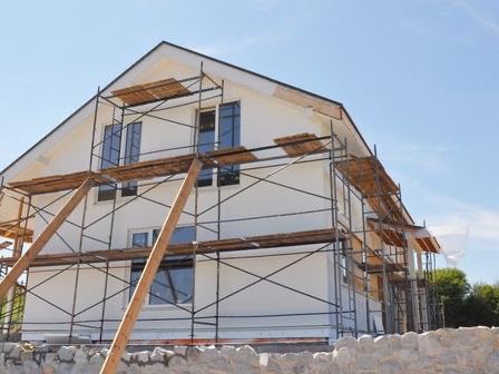 Image contains, Construction, Bridge, Scaffolding, Wood