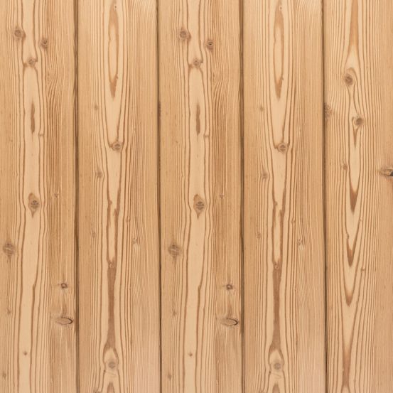 Ein Nahaufnahme einer Holzplatte mit körniger Textur und sichtbaren Ästen auf der gesamten Oberfläche.