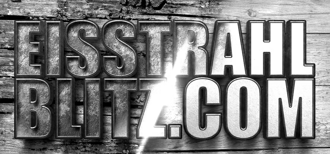 A black and white image features the word 'SSTRAH' in large, metallic letters on a wooden background. Below it, the word 'LITZCO' is displayed in a similar style. A bright light illuminates the letters, casting shadows on the wooden surface.