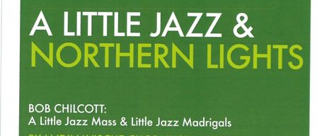 Poster for a concert by the Mozart Choir Salzburg. The event features Bob Chilcott's 'A Little Jazz Mass' and 'Little Jazz Madrigals'. Other works by Wilhelm Peterson-Berger, Jaakko Mantyjarvi, and Nils Lindberg are also performed. The event is conducted by Daria Rumiantseva.