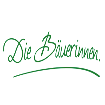 Das Logo für Die Bauverinnnen, in grüner kursiver Schrift auf weißem Hintergrund.