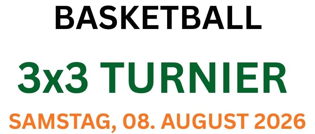 Markt Hartmannsdorf Basketball 3x3 Turnier am Samstag, 8. August 2026 am Freibad Markt Hartmannsdorf. Geeignet für Basketball-Fans!