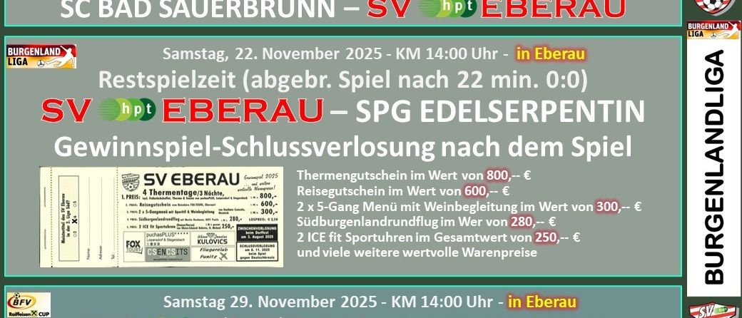 Plakat mit Zugfahrplaninformationen für November 2025, einschließlich Daten, Zeiten und Zielen. Details zu verschiedenen Ticketangeboten und Preisen.