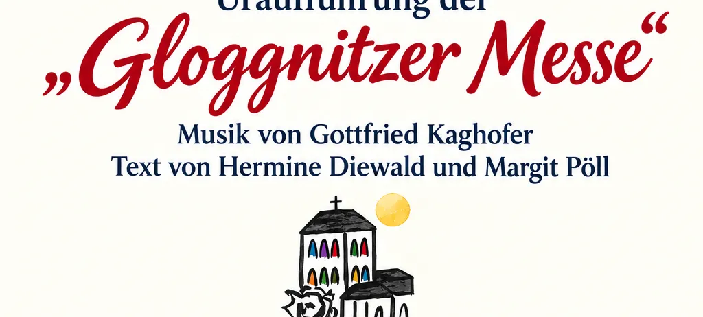 Ein Plakat für den 25. Jahrestag der Christkönigskirche. Das Plakat enthält Datum, Uhrzeit und Ort der Veranstaltung.